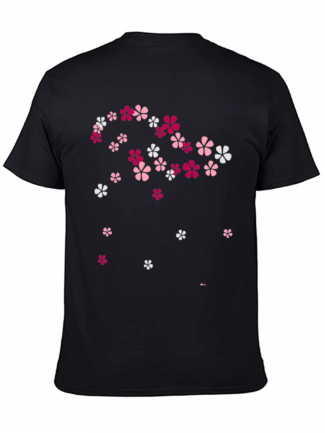 Floral Print Black T-Shirt - Stylish Casual Wear