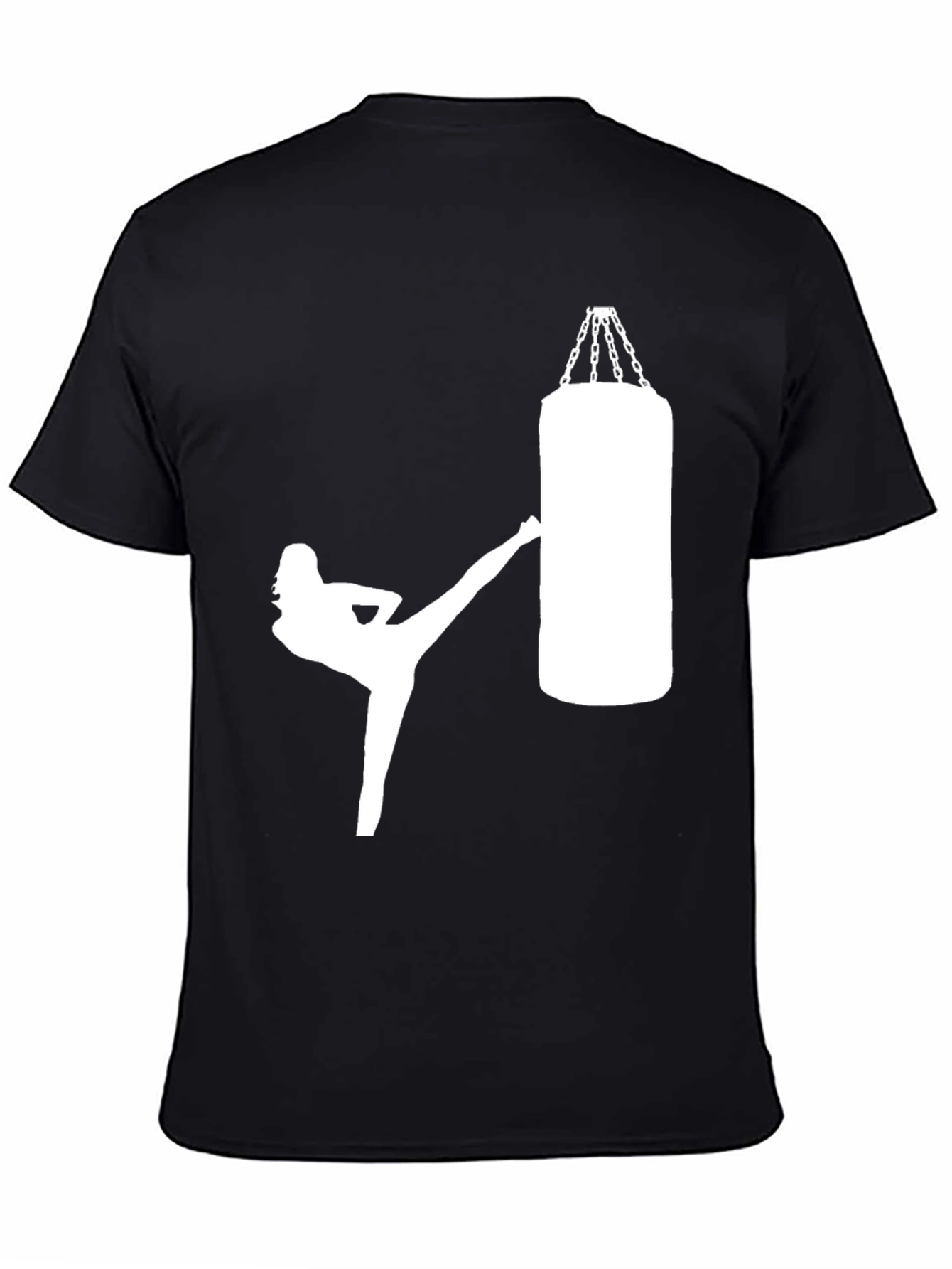Kickboxing Girl Tee - Black Cotton Blend T-Shirt