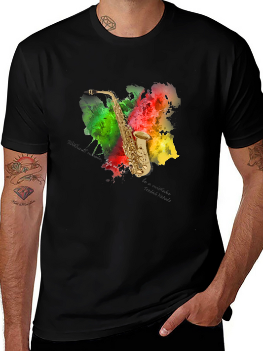 Saxophone T-Shirt - Watercolor Music Design
