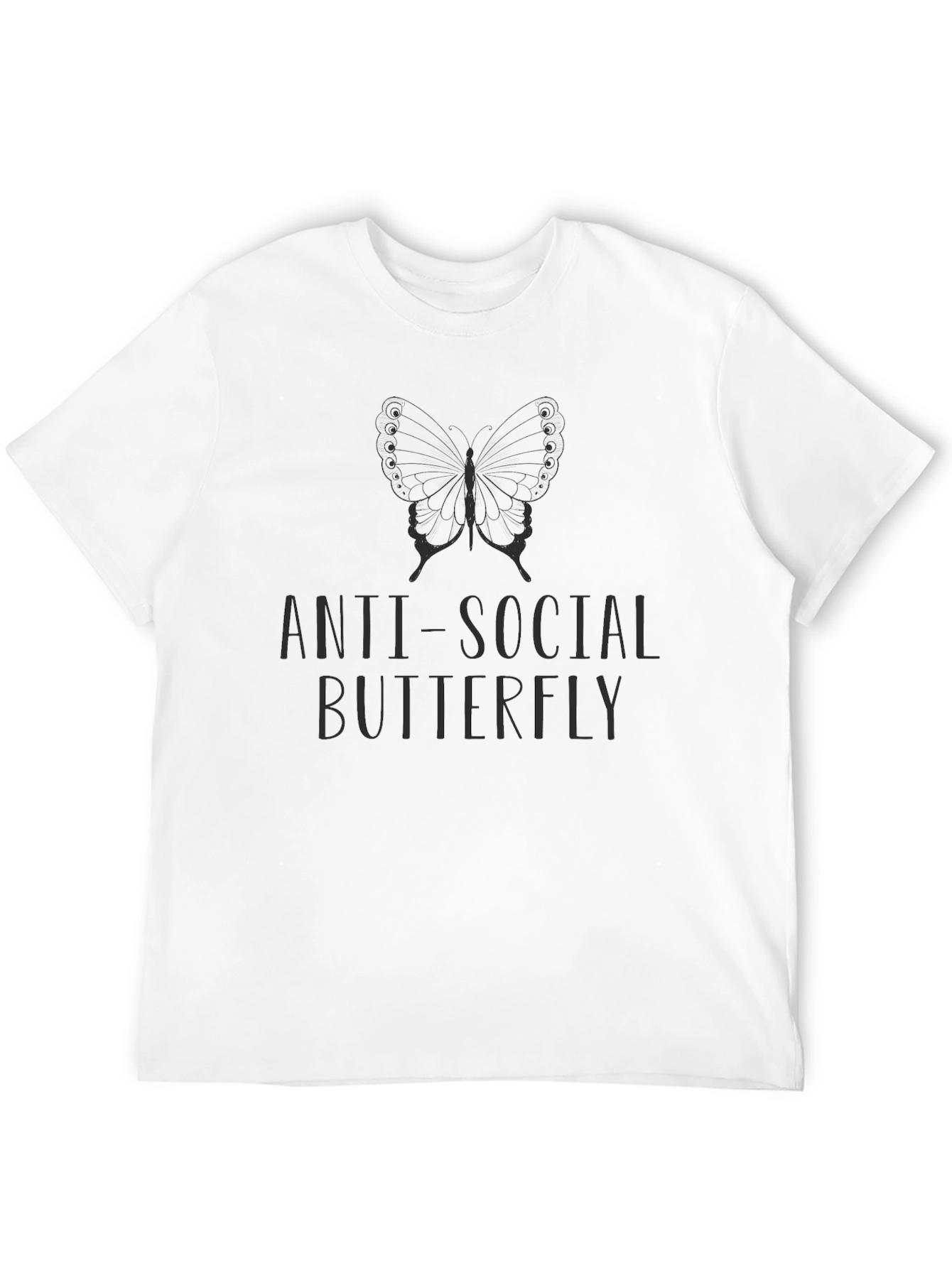 Anti-Social Butterfly Graphic T-Shirt