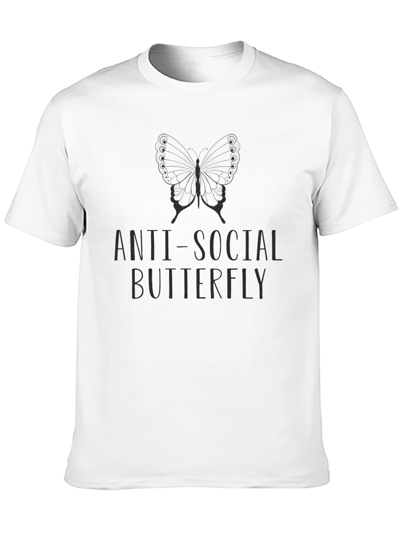 Anti-Social Butterfly Graphic T-Shirt