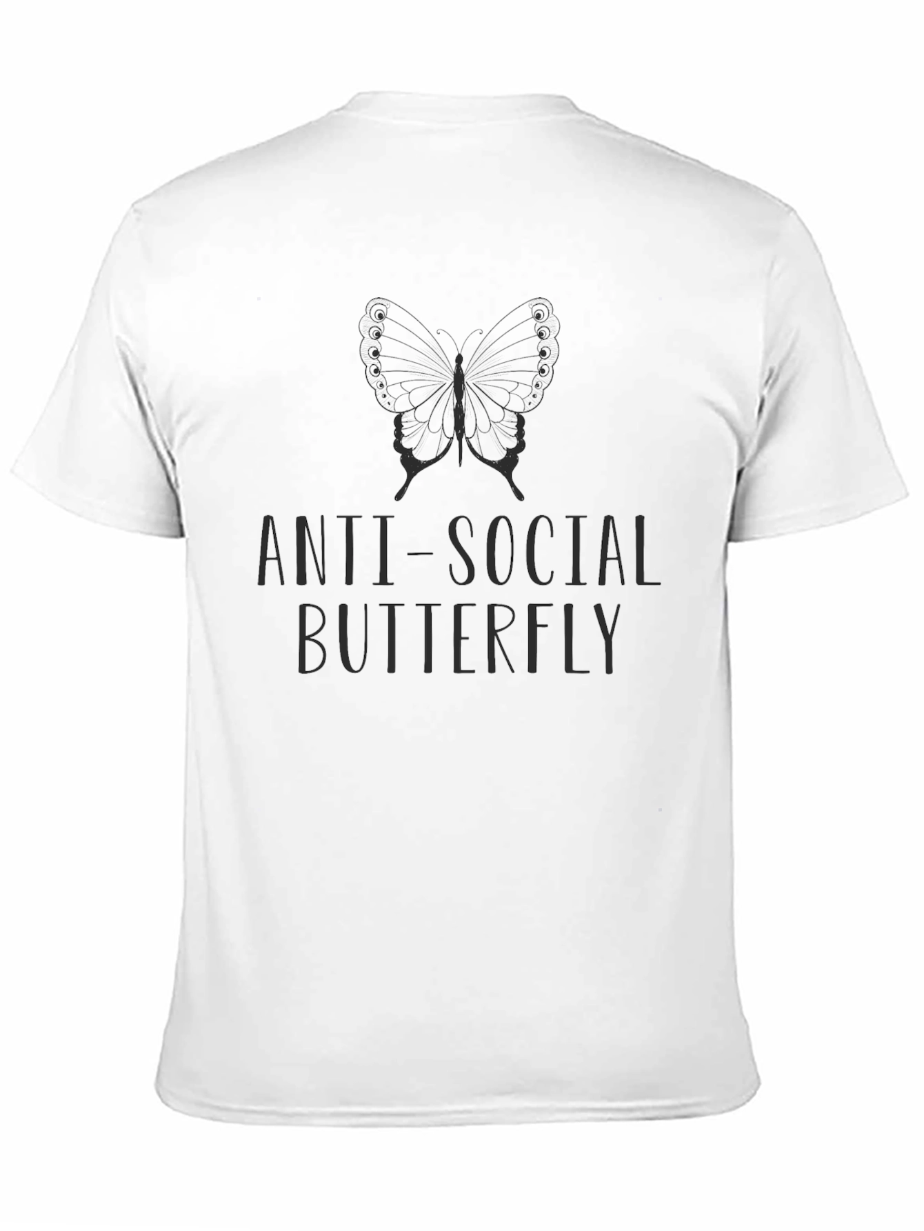 Anti-Social Butterfly Graphic T-Shirt
