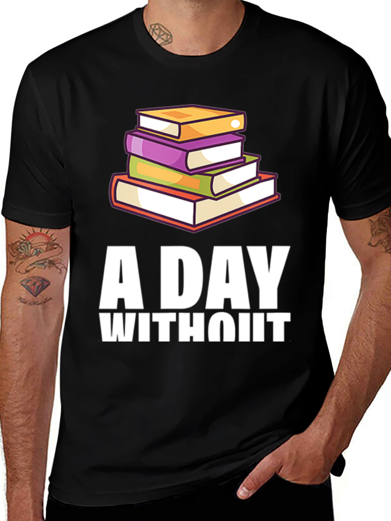 A Day Without Books Black T-Shirt