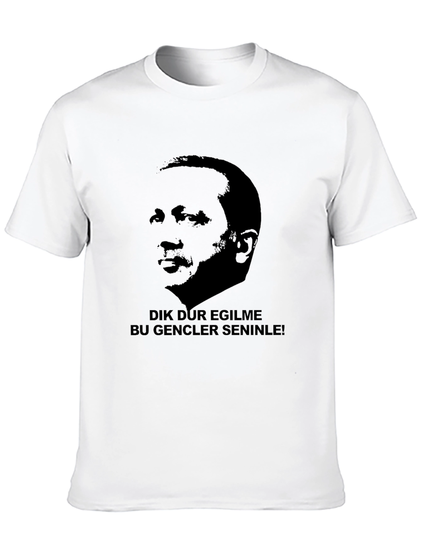 Dik Dur Egılme T-Shirt - Black Graphic Tee