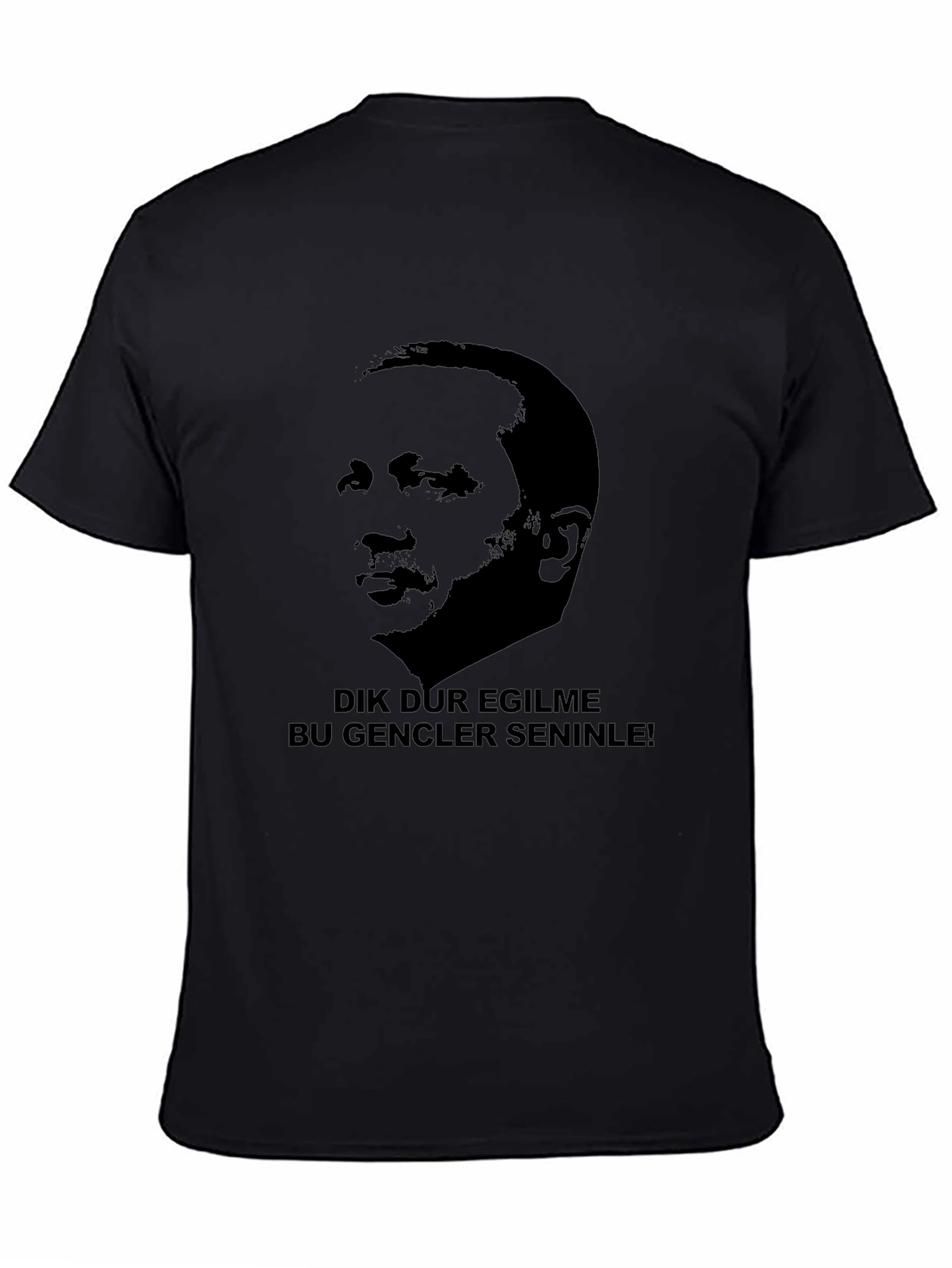 Dik Dur Egılme T-Shirt - Black Graphic Tee