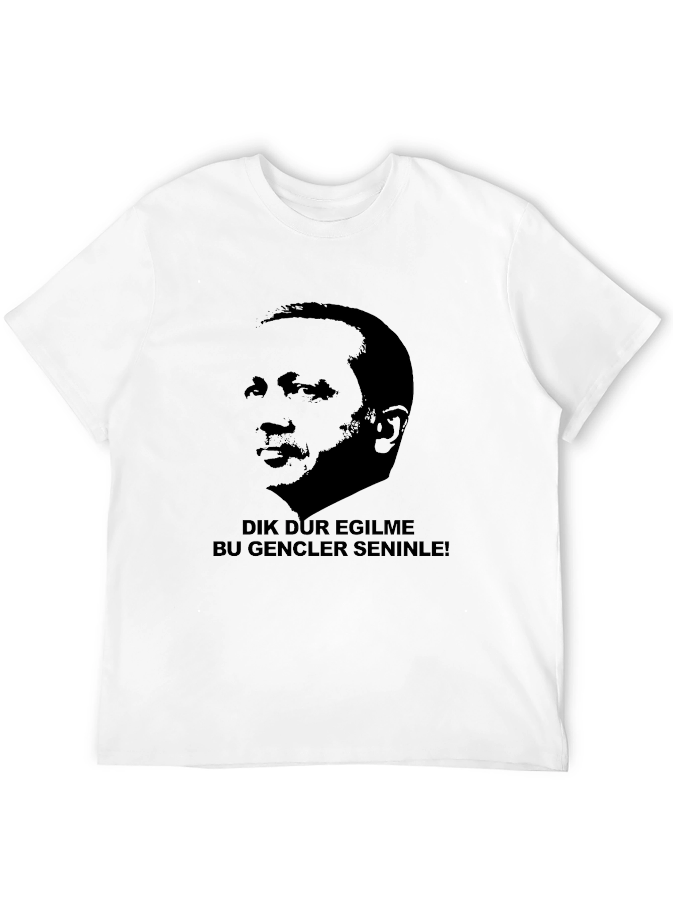 Dik Dur Egılme T-Shirt - Black Graphic Tee