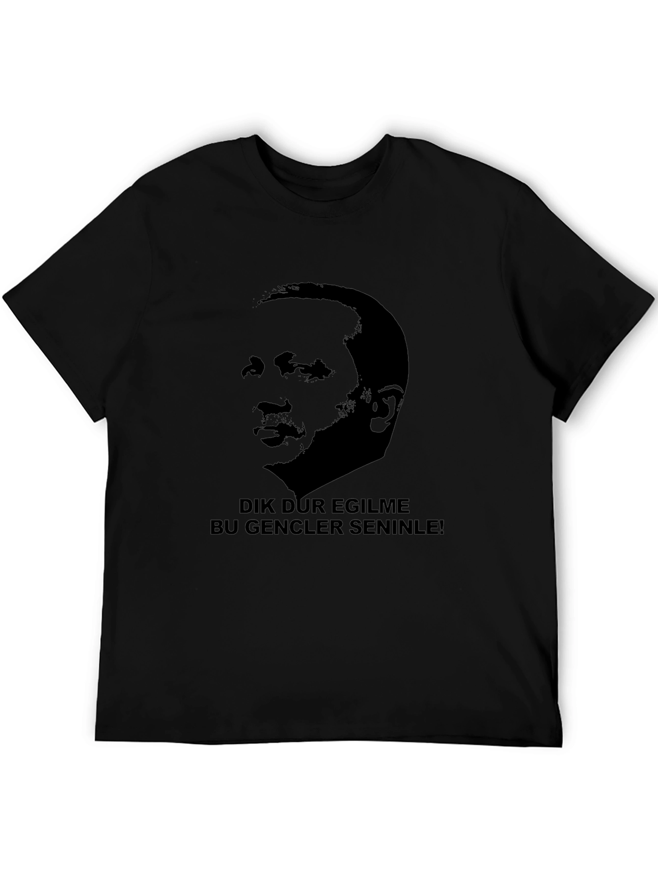 Dik Dur Egılme T-Shirt - Black Graphic Tee