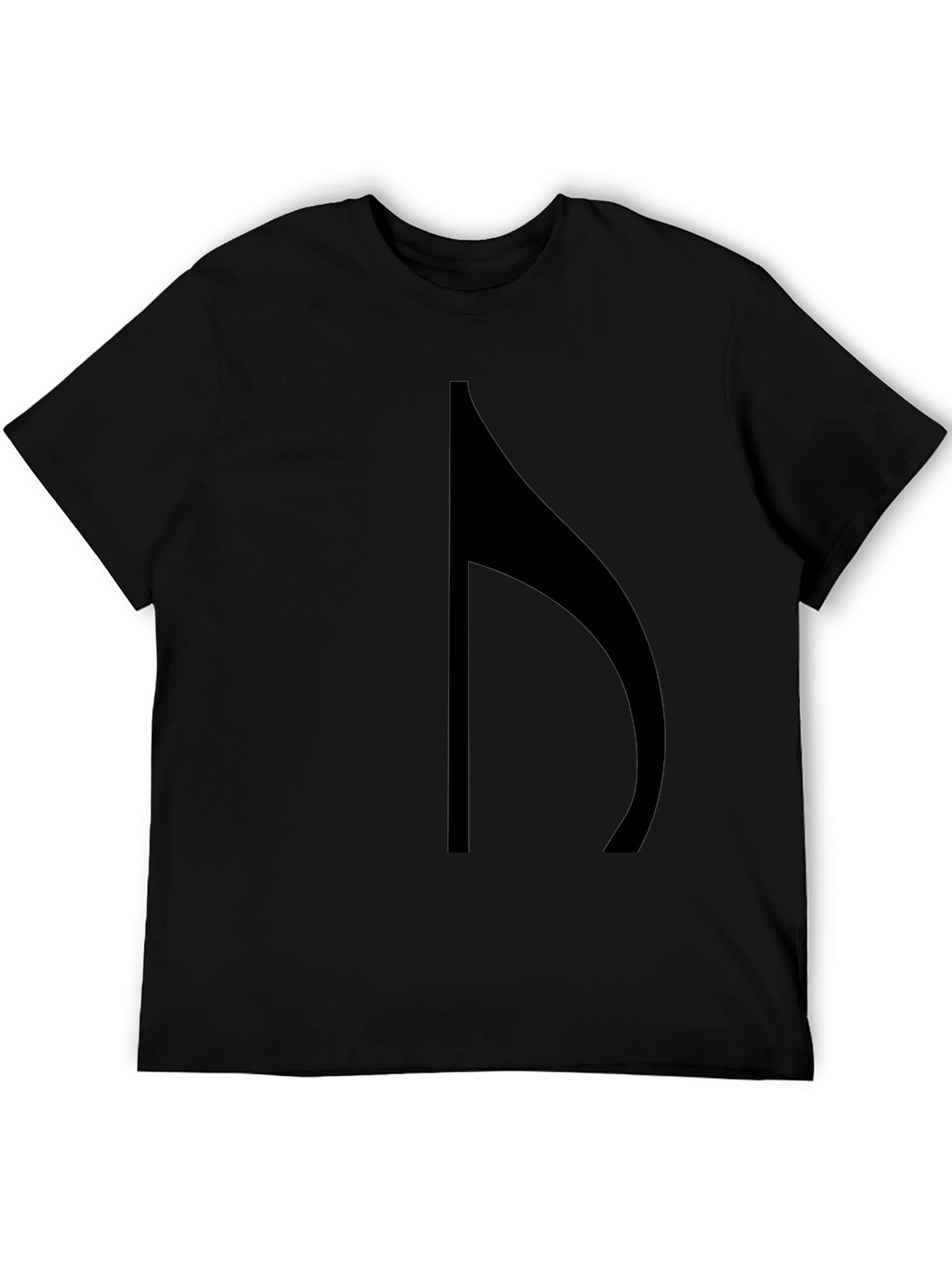 Modern Black Half Note Graphic Tee
