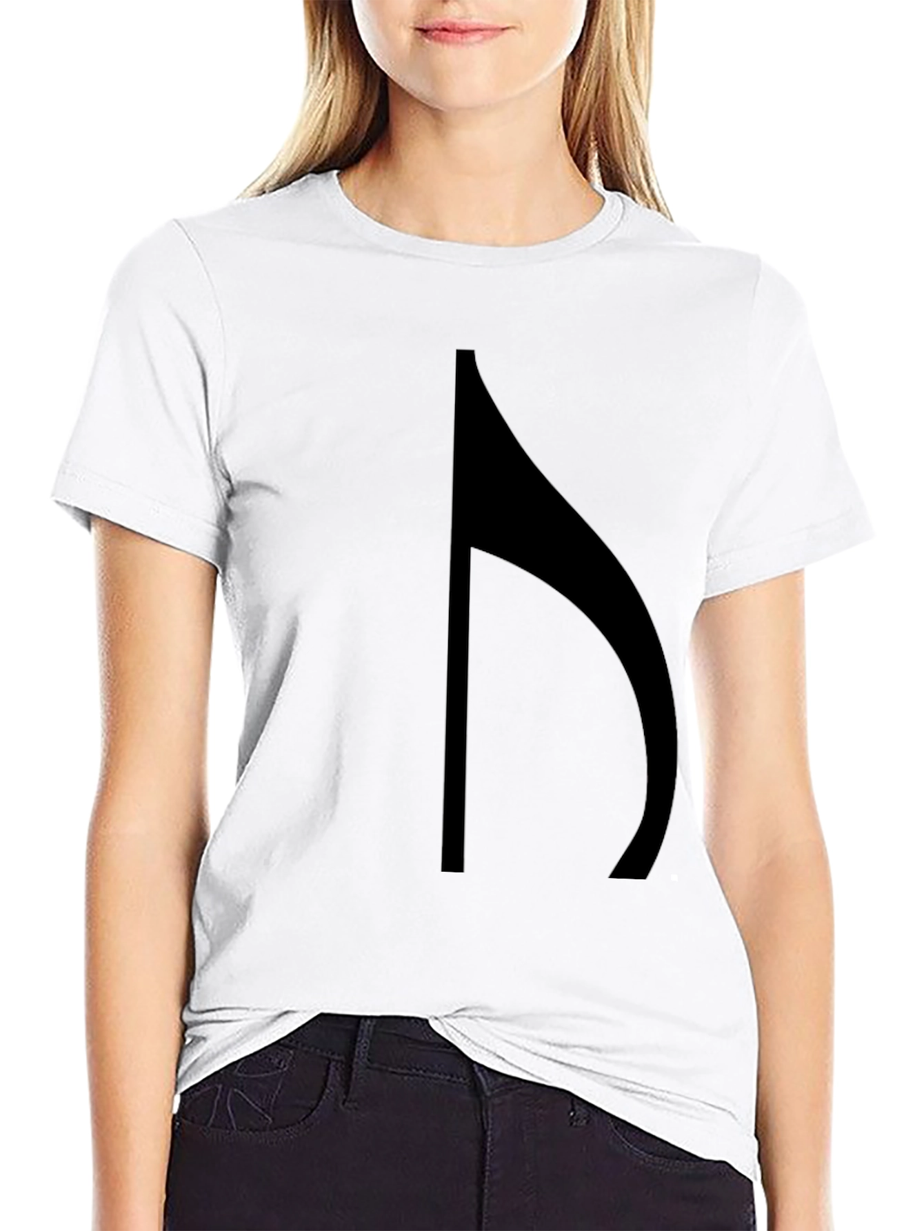 Modern Black Half Note Graphic Tee