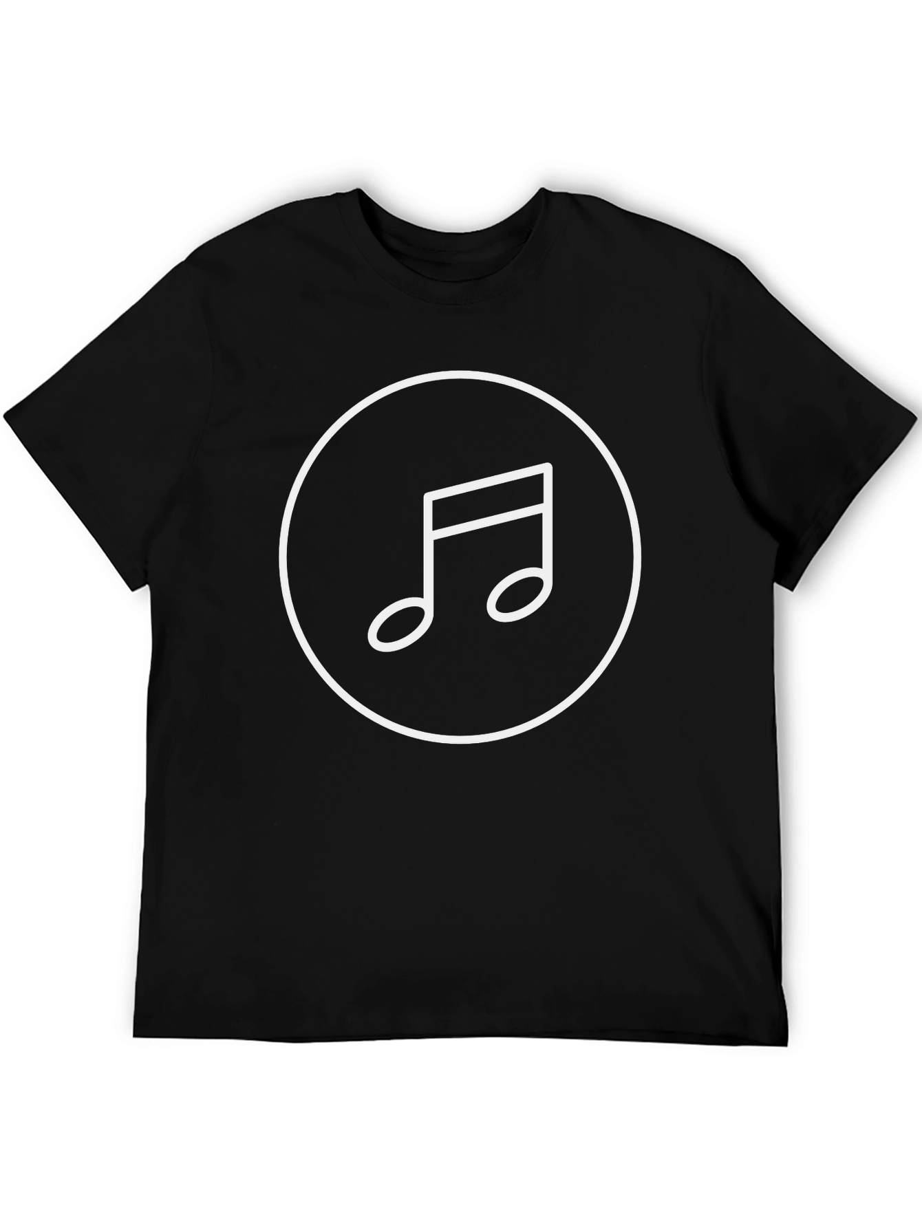 Music Note Graphic Tee - Stylish Black T-Shirt