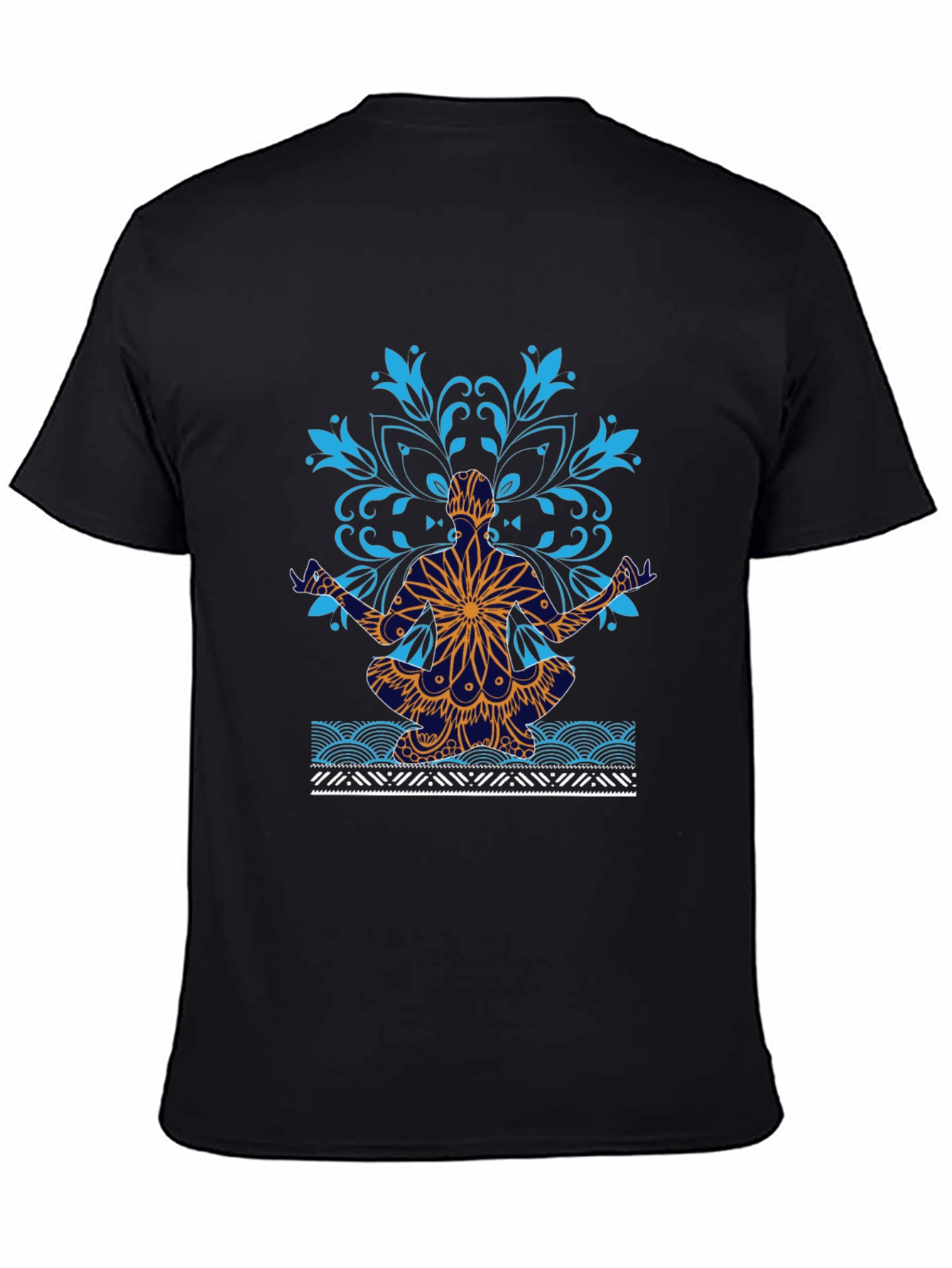 Yoga Mandala Graphic Tee - Meditative Style