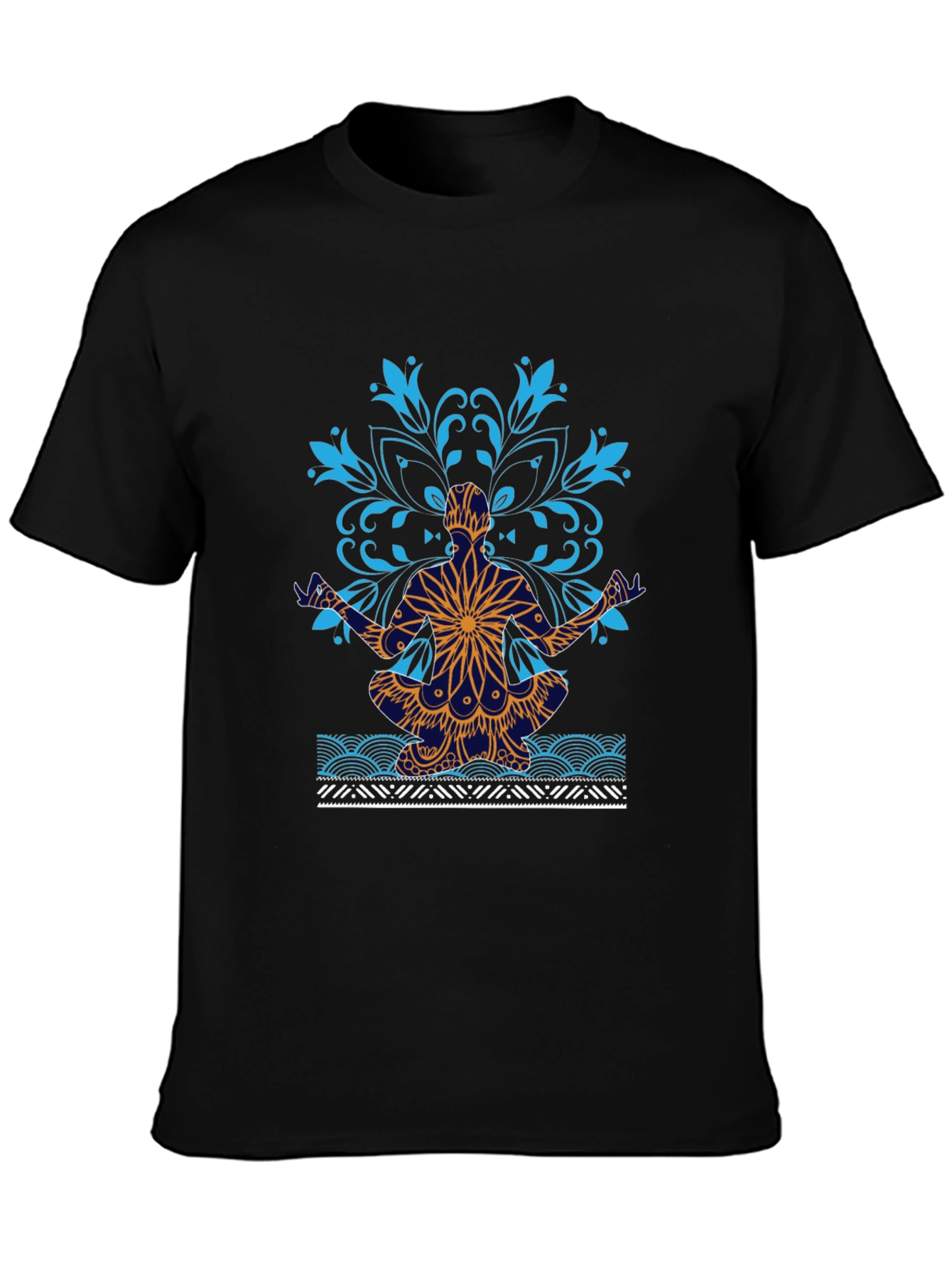 Yoga Mandala Graphic Tee - Meditative Style