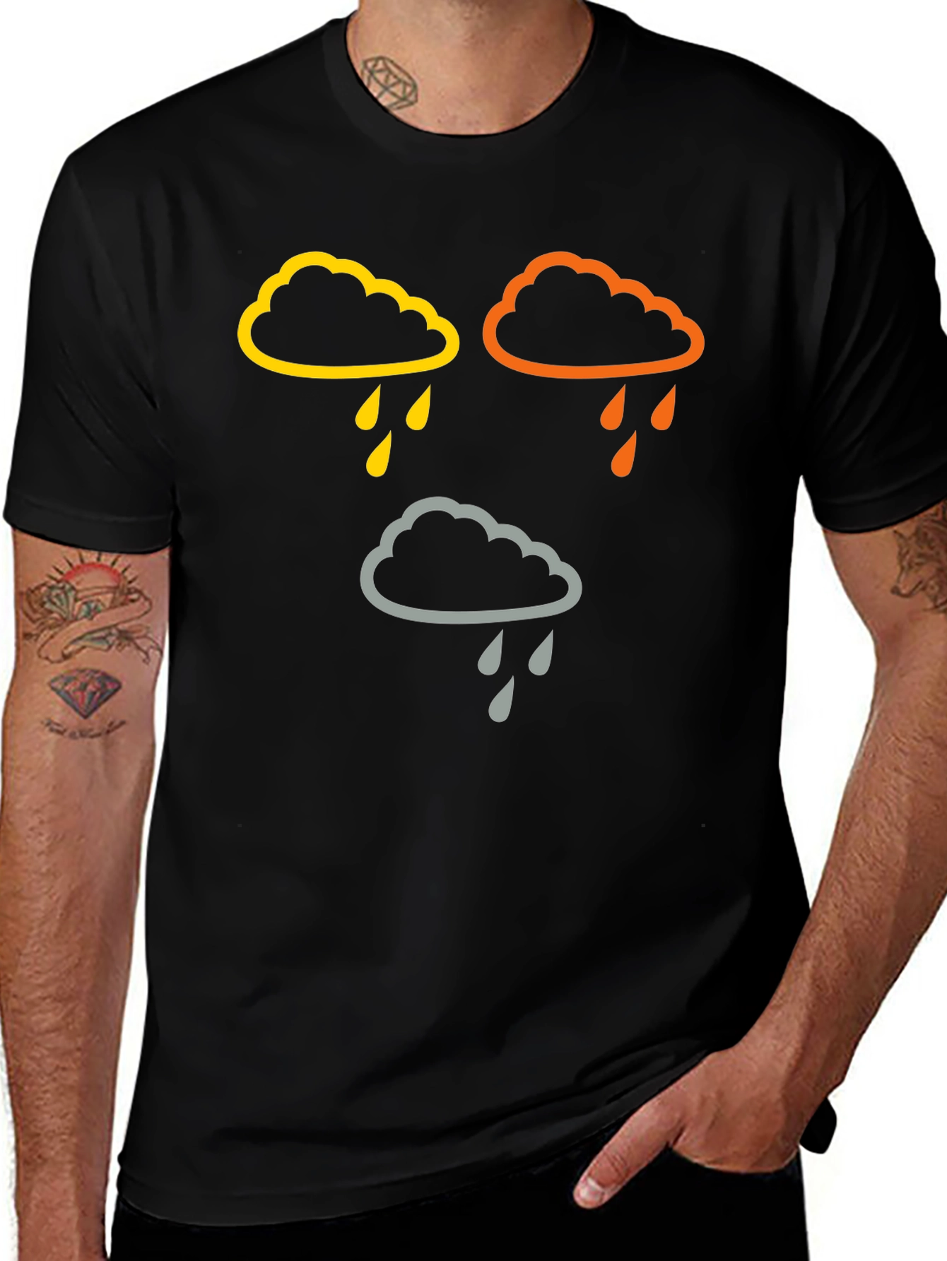 Rain Cloud Graphic T-Shirt - Weather Theme Tee