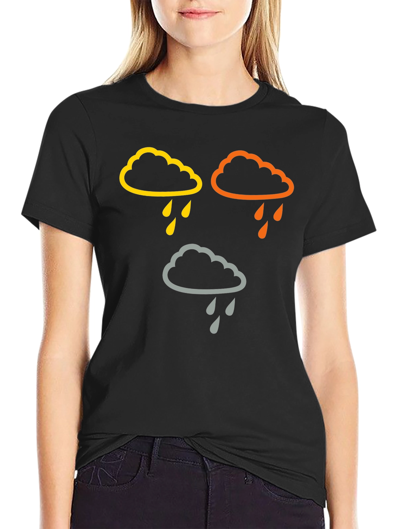 Rain Cloud Graphic T-Shirt - Weather Theme Tee