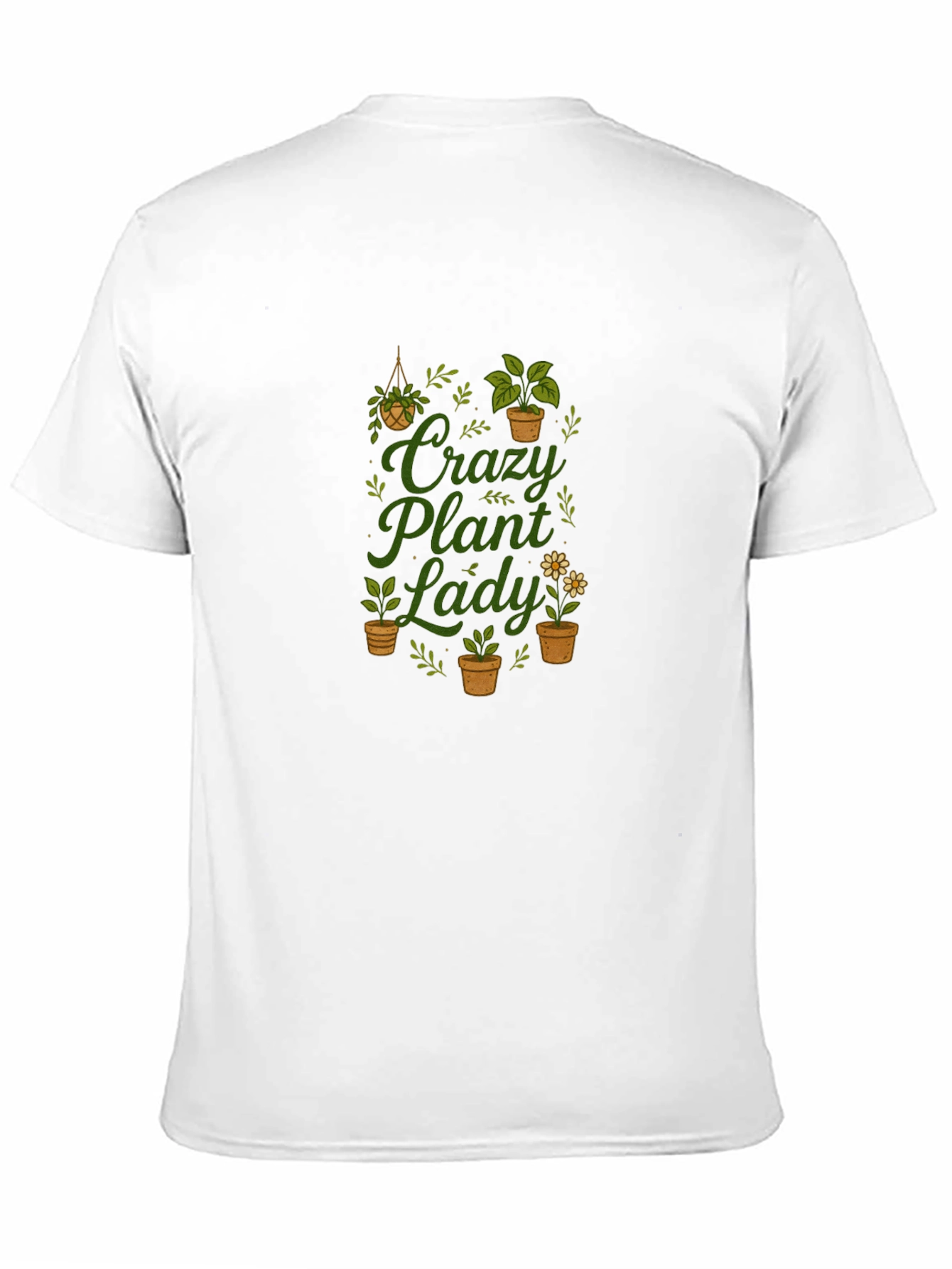 Crazy Plant Lady Graphic Tee - Black Cotton T-Shirt