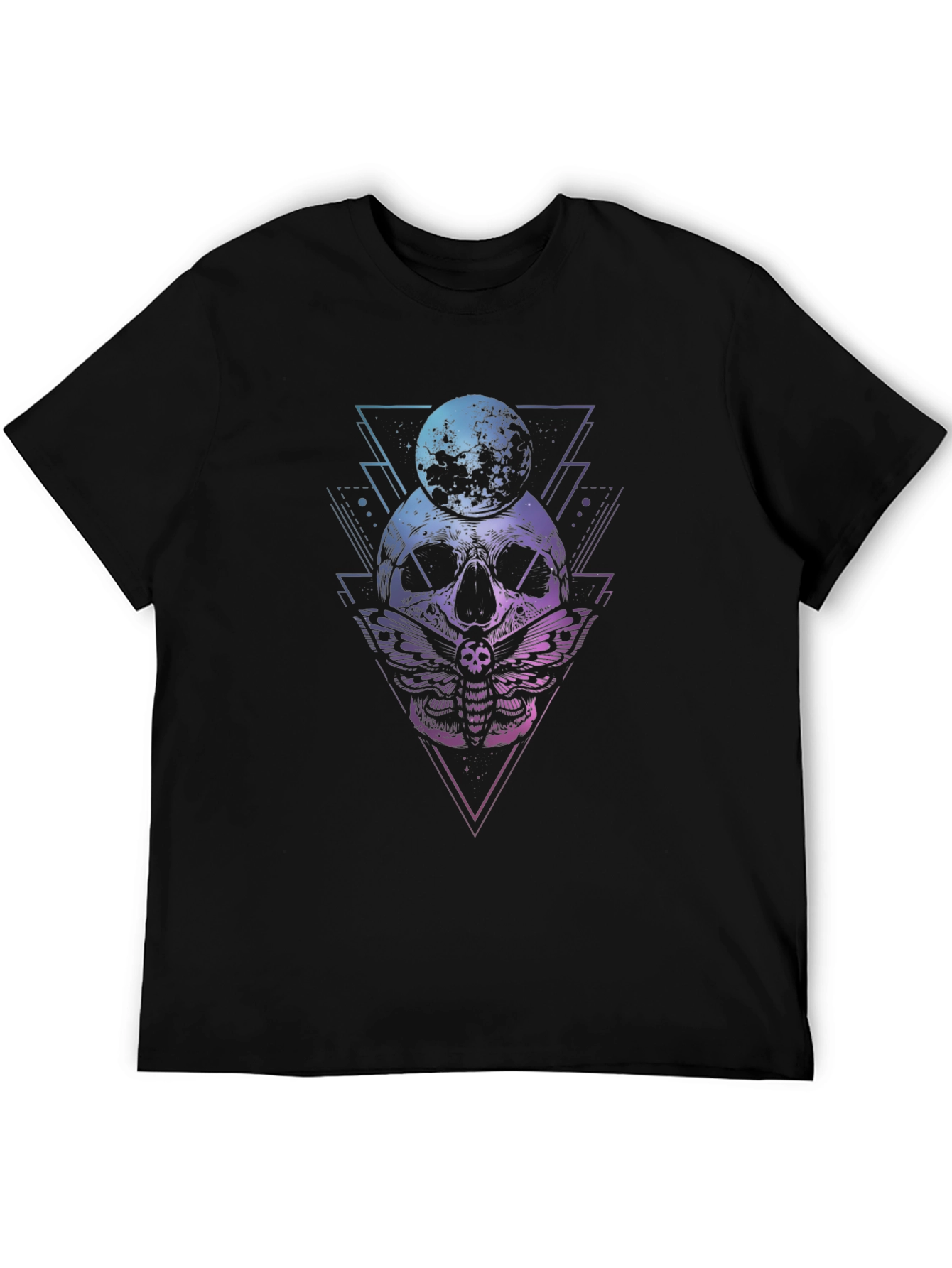 Skull Moon Moth Graphic Tee - Black T-Shirt