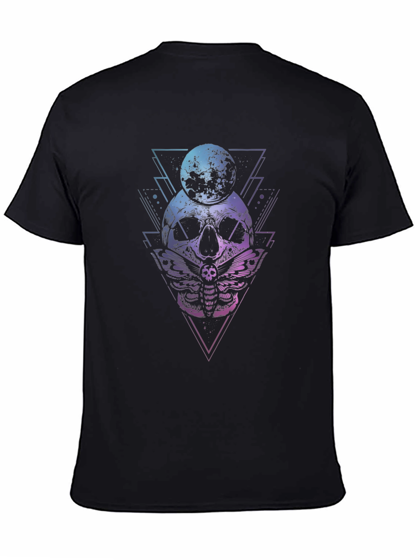 Skull Moon Moth Graphic Tee - Black T-Shirt