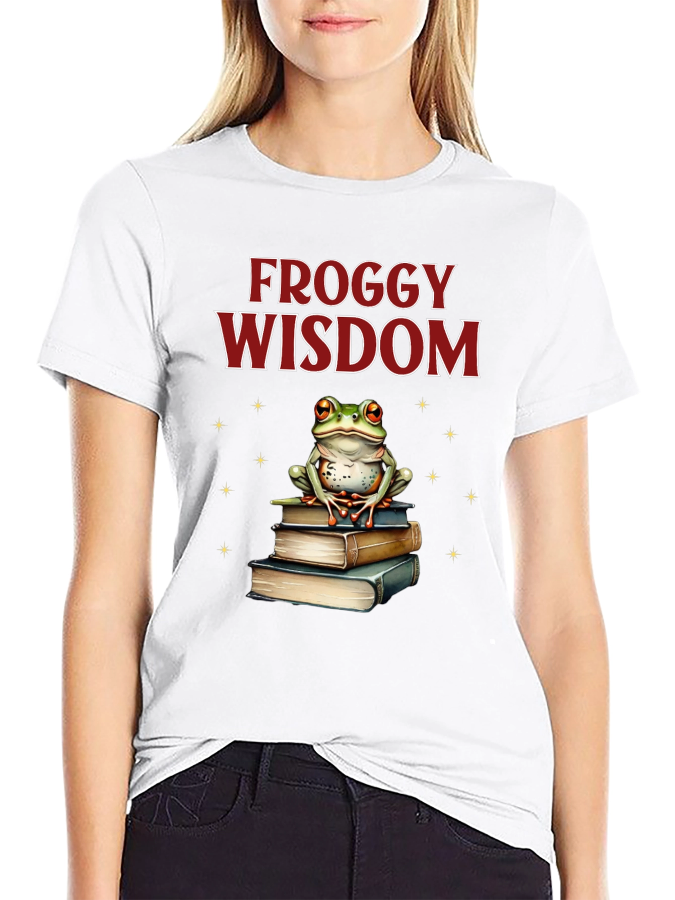 Froggy Wisdom T-Shirt - Book Lover Tee