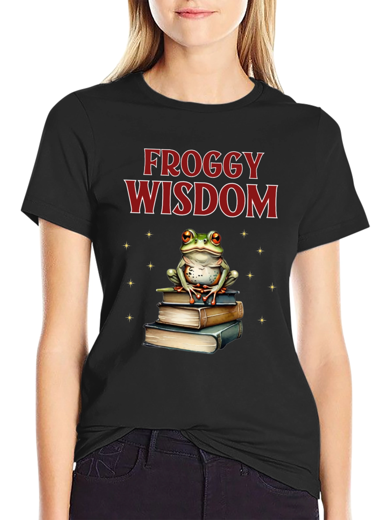 Froggy Wisdom T-Shirt - Book Lover Tee