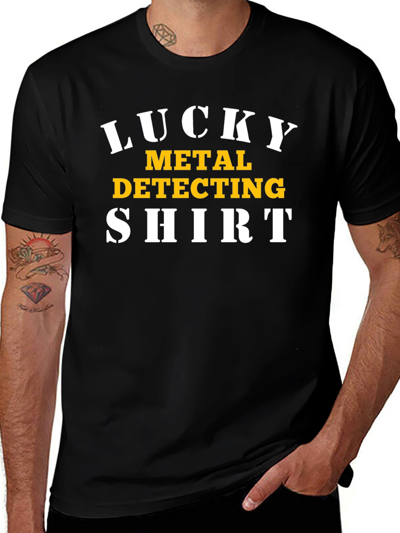 Lucky Metal Detecting T-Shirt - Black