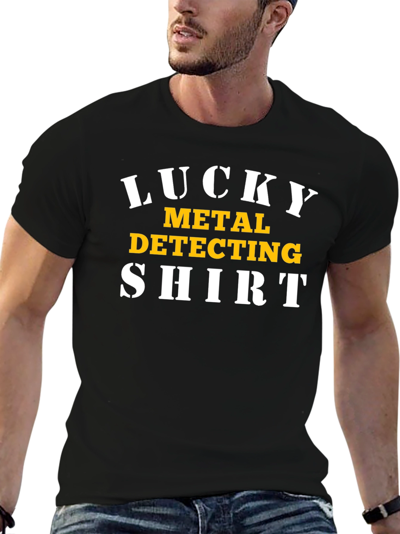 Lucky Metal Detecting T-Shirt - Black
