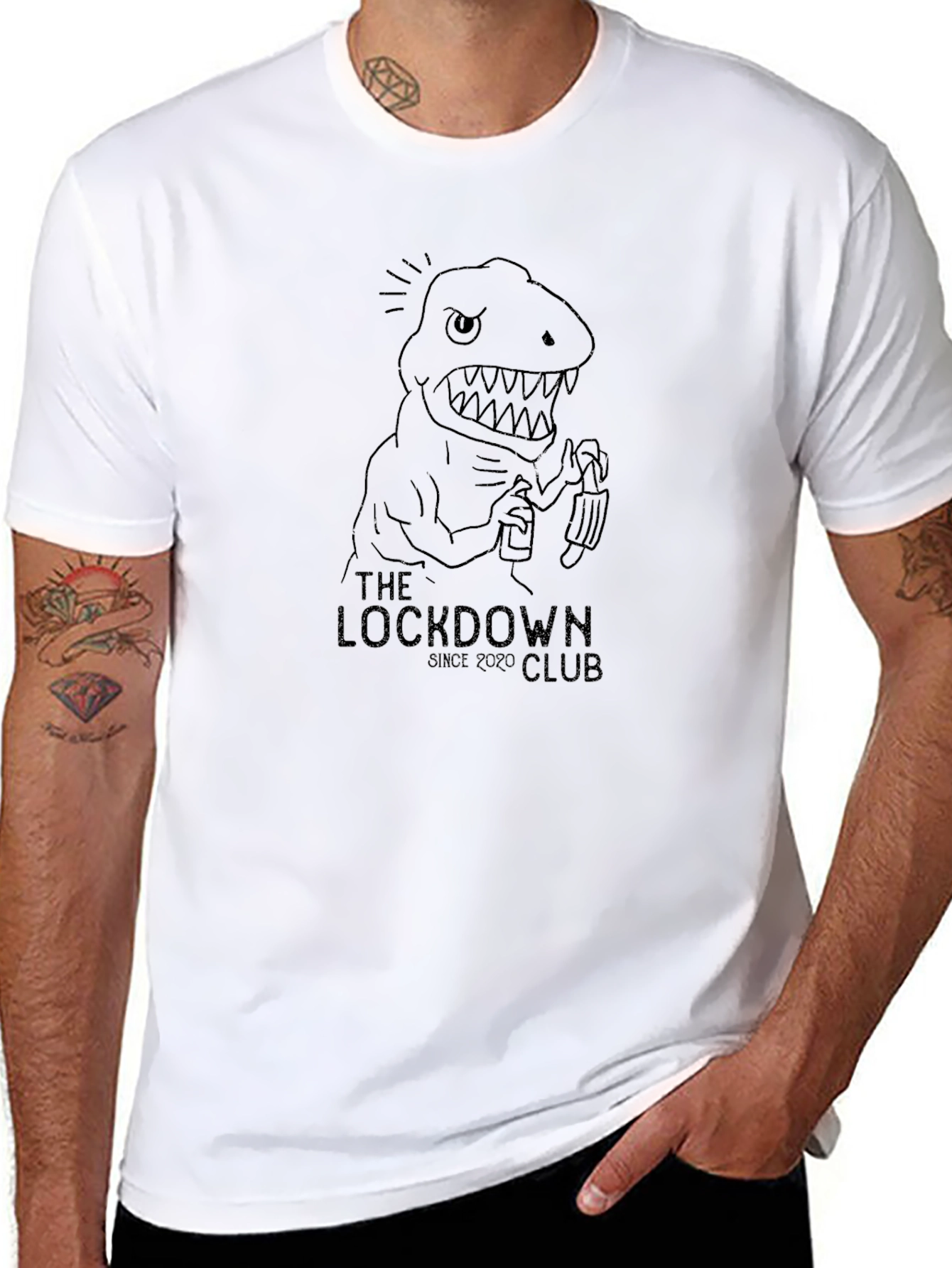The Lockdown Club Tee - Dinosaur Graphic
