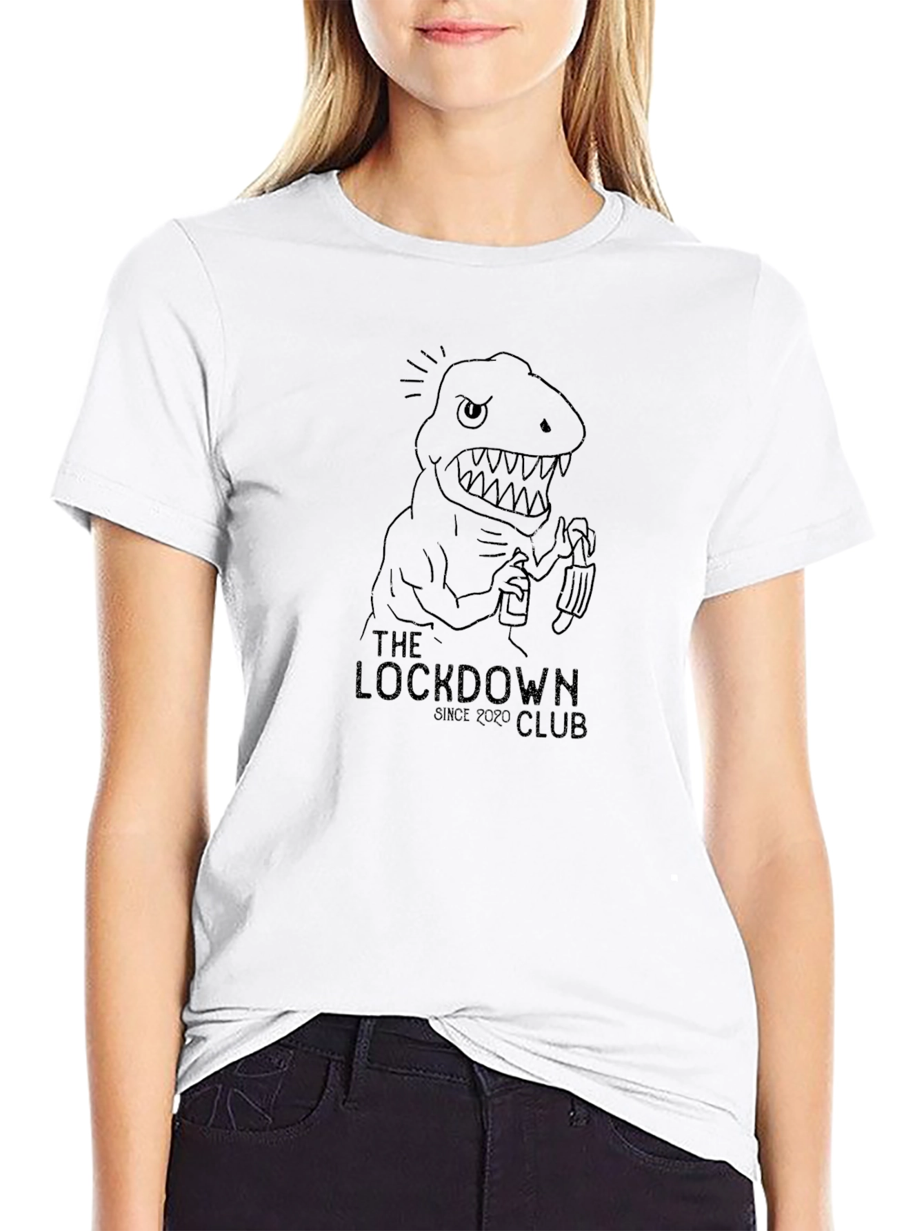 The Lockdown Club Tee - Dinosaur Graphic