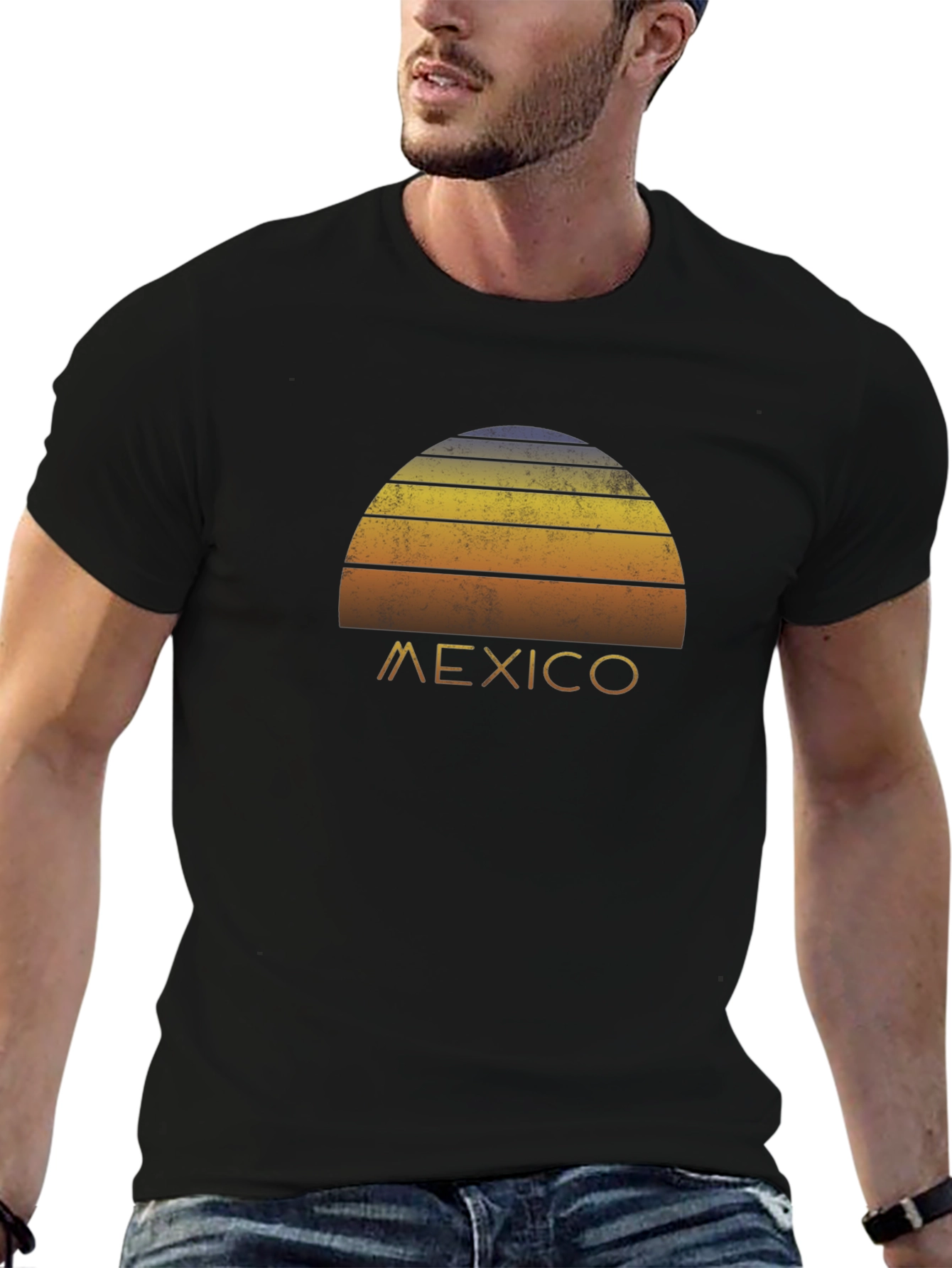 Retro Mexico Sunset Graphic T-Shirt