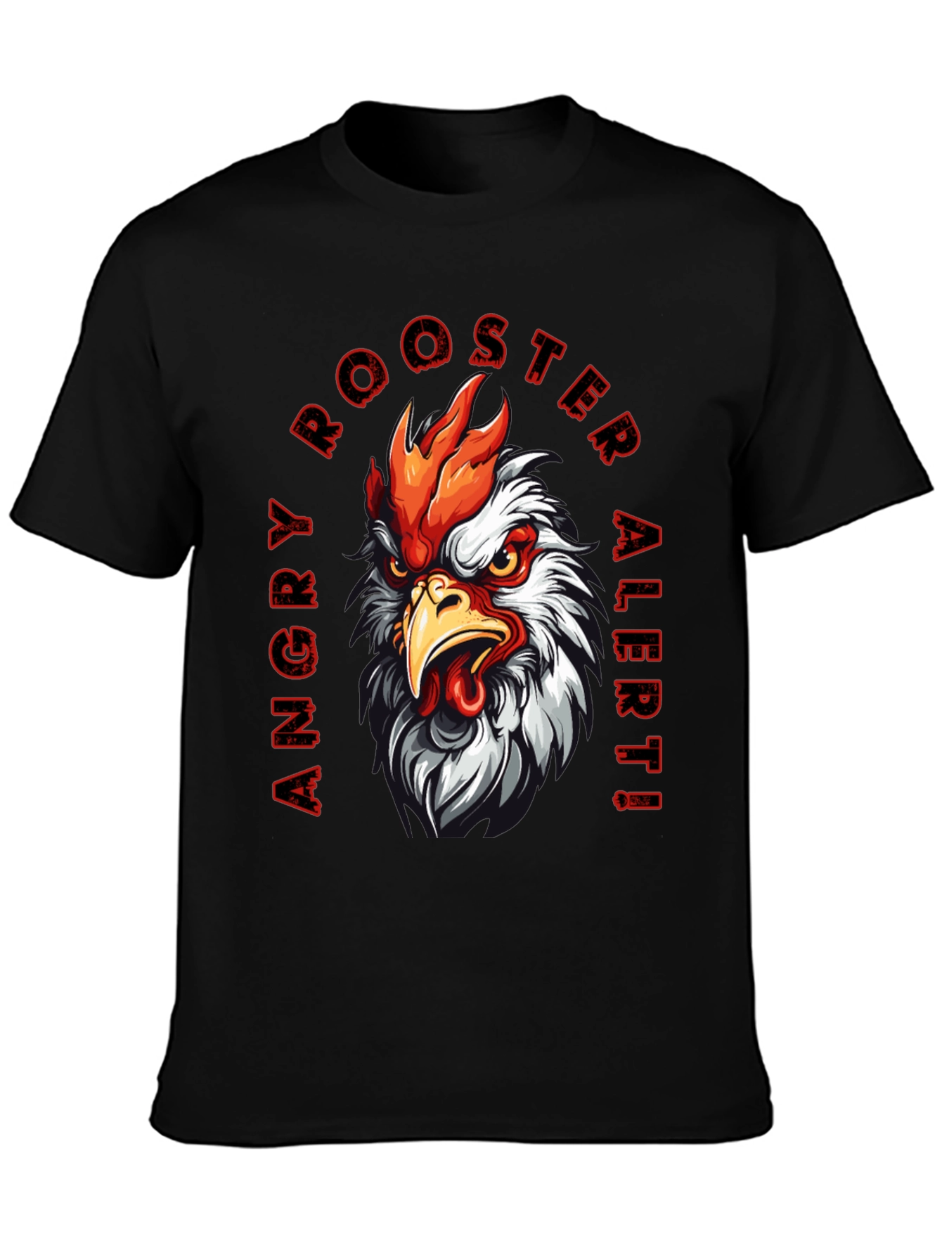 Angry Rooster Alert Graphic Tee