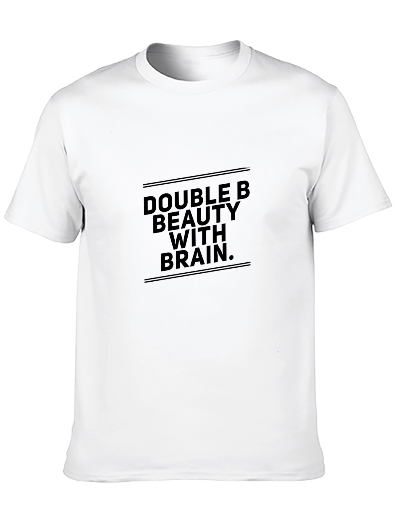 Double B Beauty With Brain Black T-Shirt
