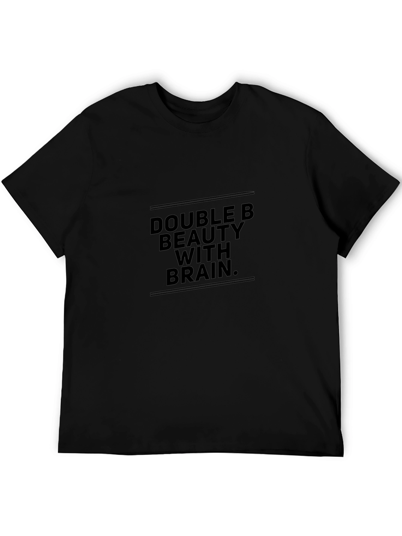 Double B Beauty With Brain Black T-Shirt