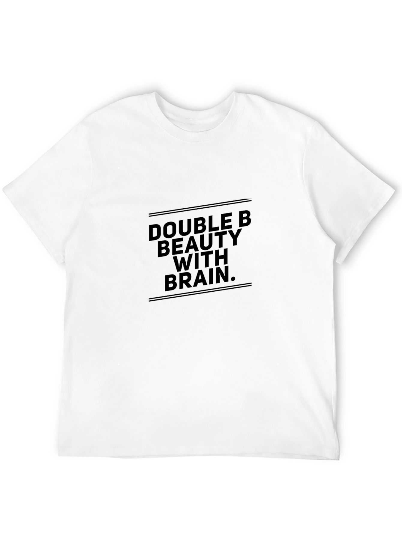 Double B Beauty With Brain Black T-Shirt