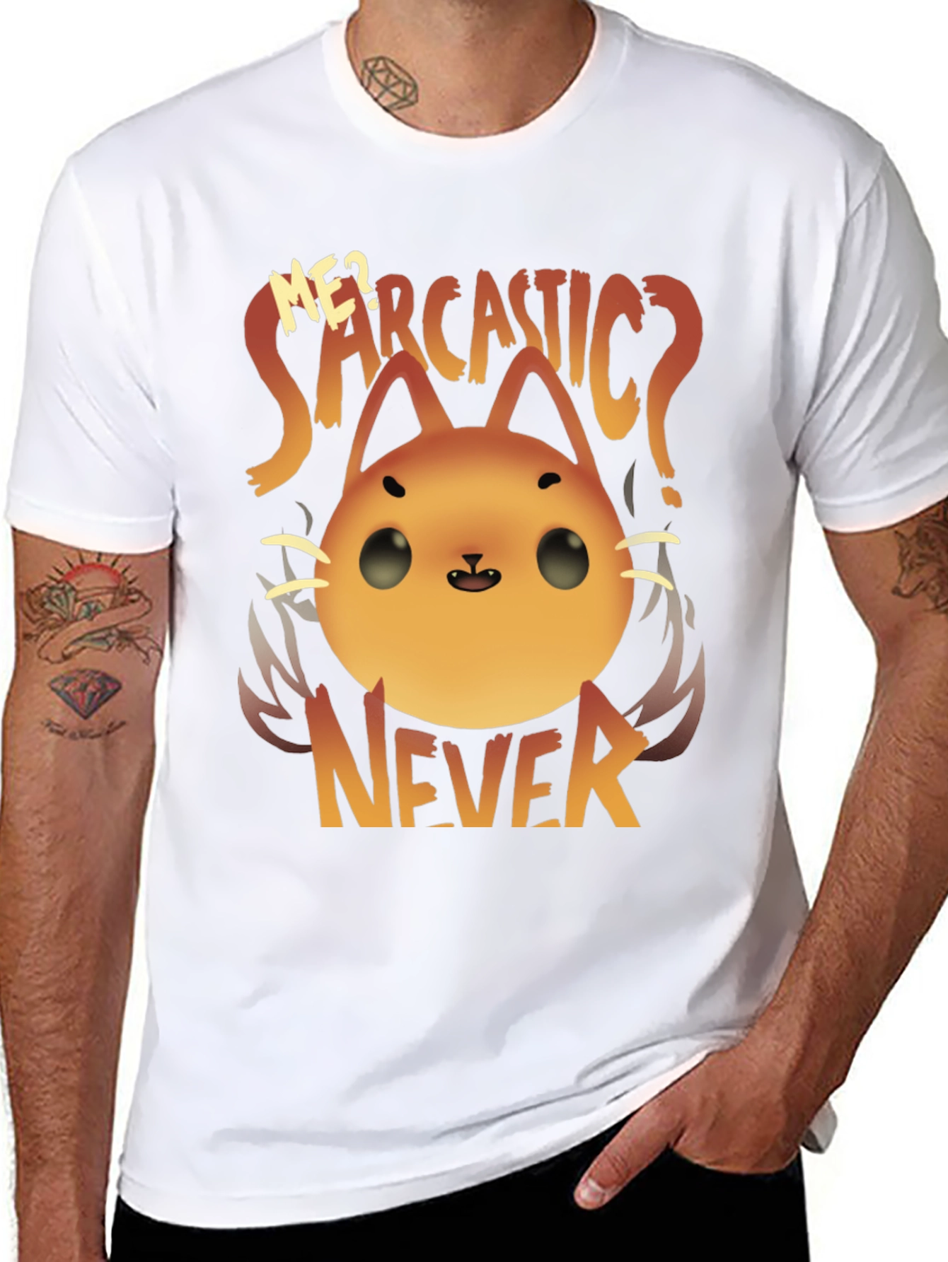 Sarcastic Cat T-Shirt - Funny Graphic Tee