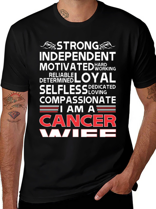 Strong Cancer Wife Graphic T-Shirt