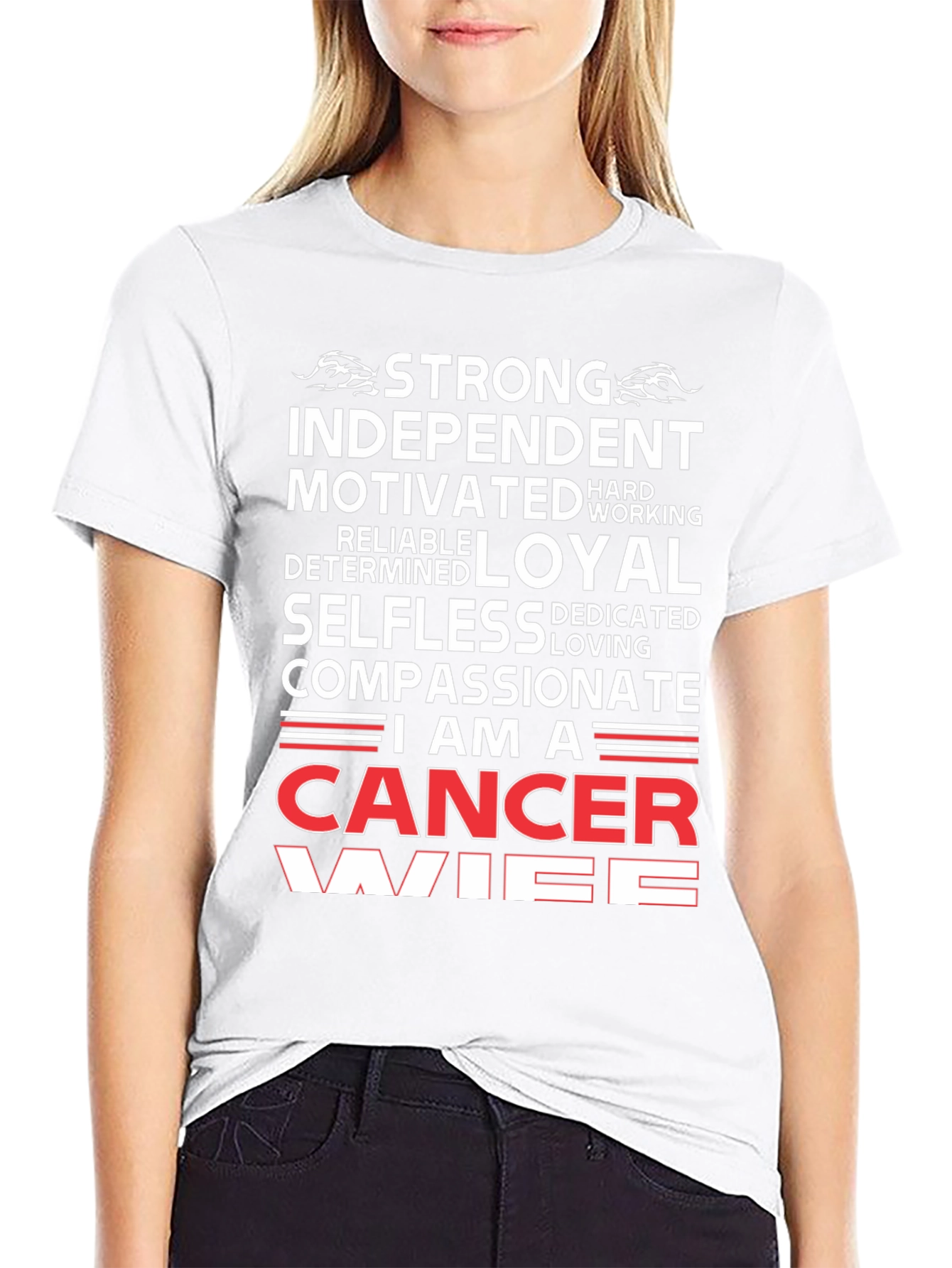 Strong Cancer Wife Graphic T-Shirt