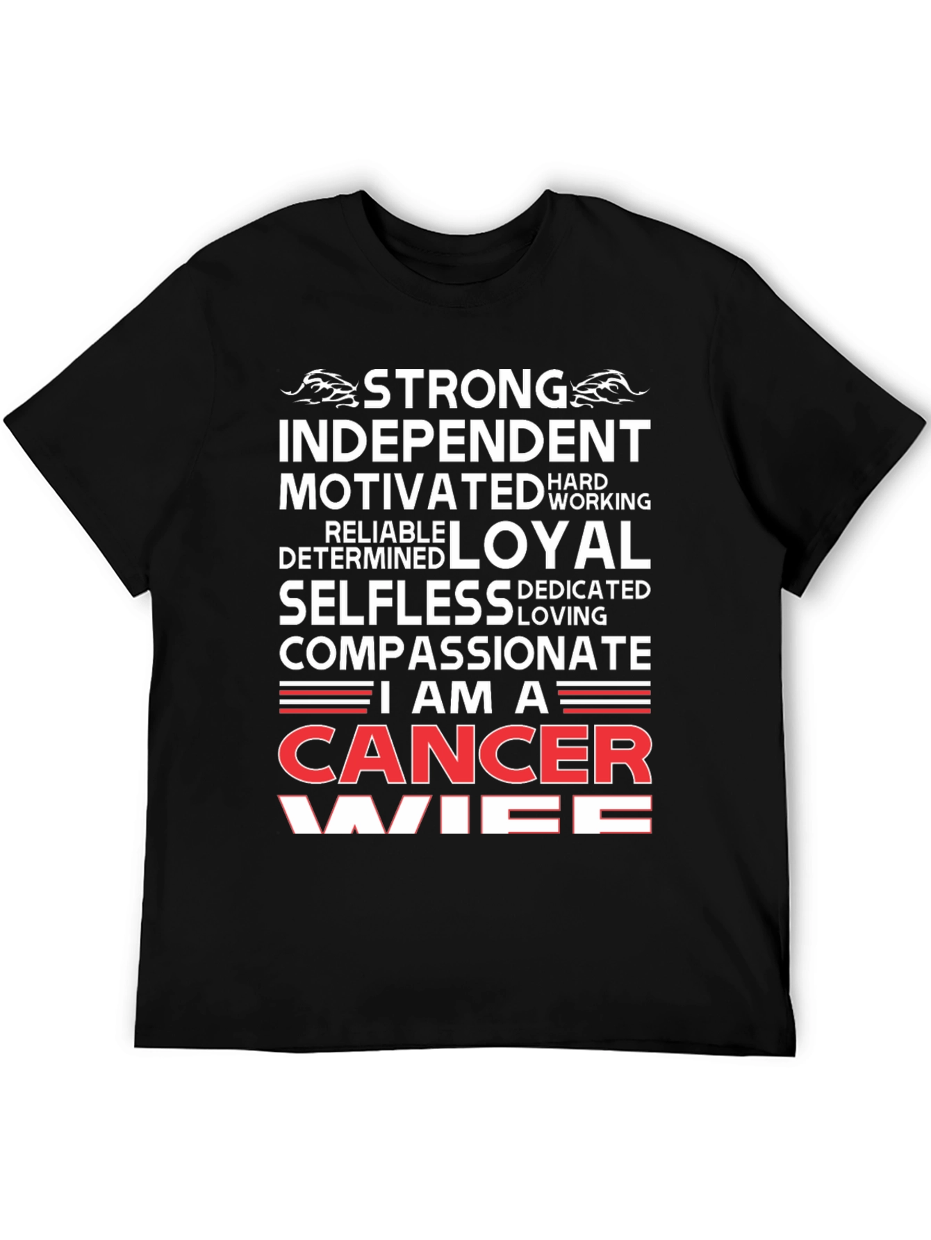 Strong Cancer Wife Graphic T-Shirt