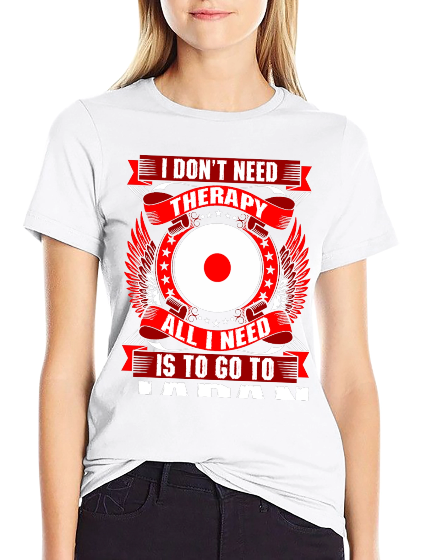 Japan Therapy Graphic T-Shirt - Black