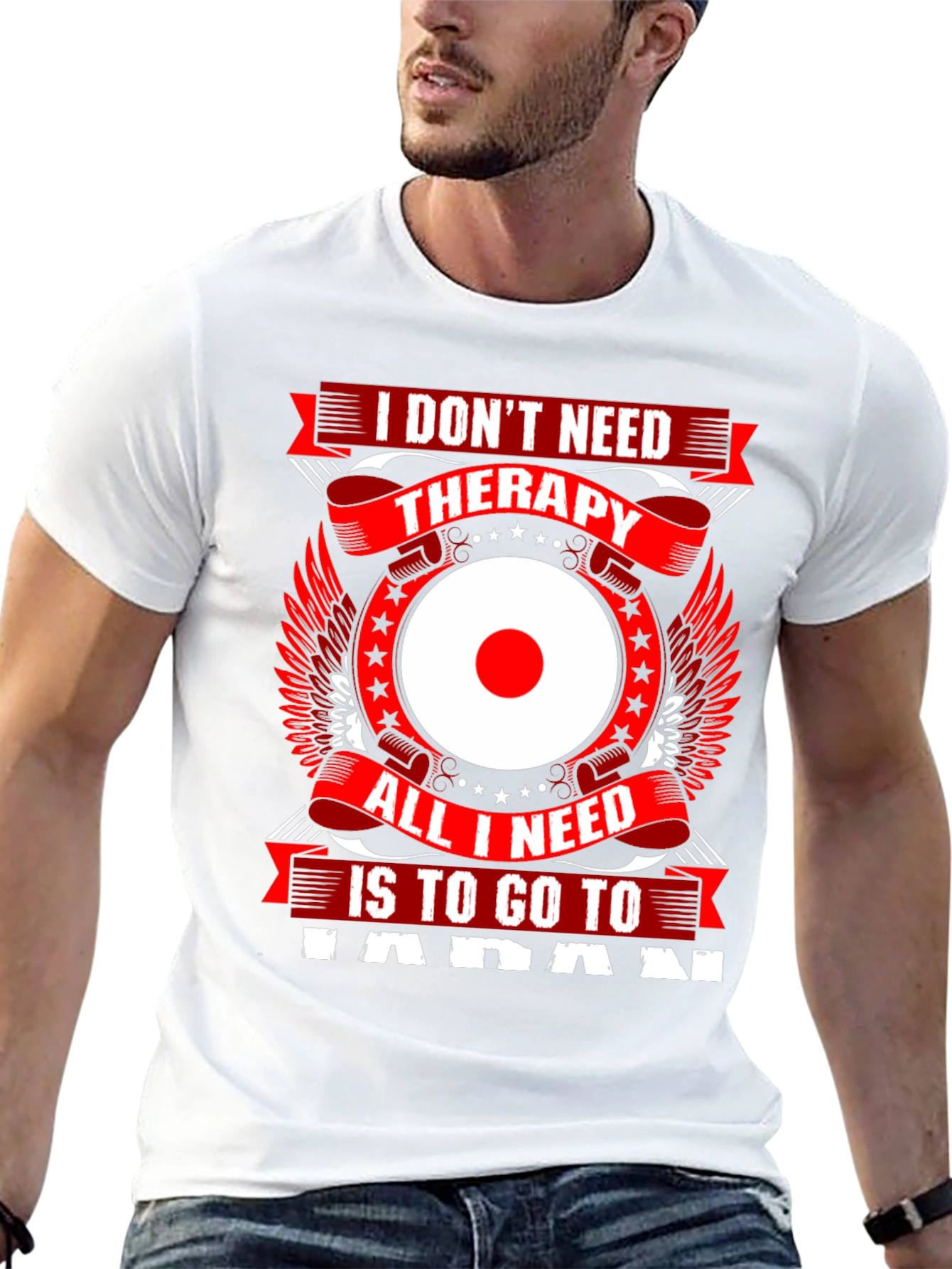 Japan Therapy Graphic T-Shirt - Black
