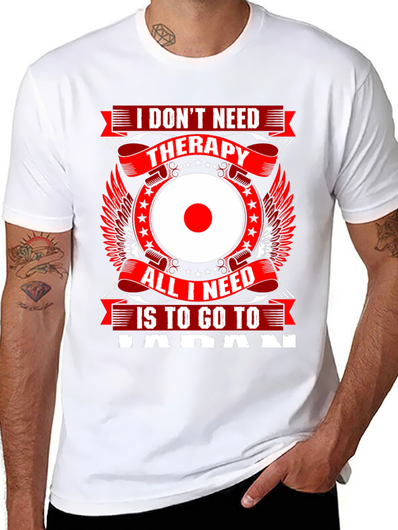 Japan Therapy Graphic T-Shirt - Black