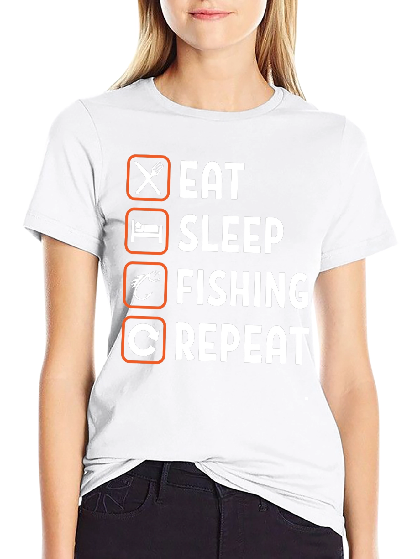 Eat Sleep Fishing Repeat T-Shirt Angler Gift