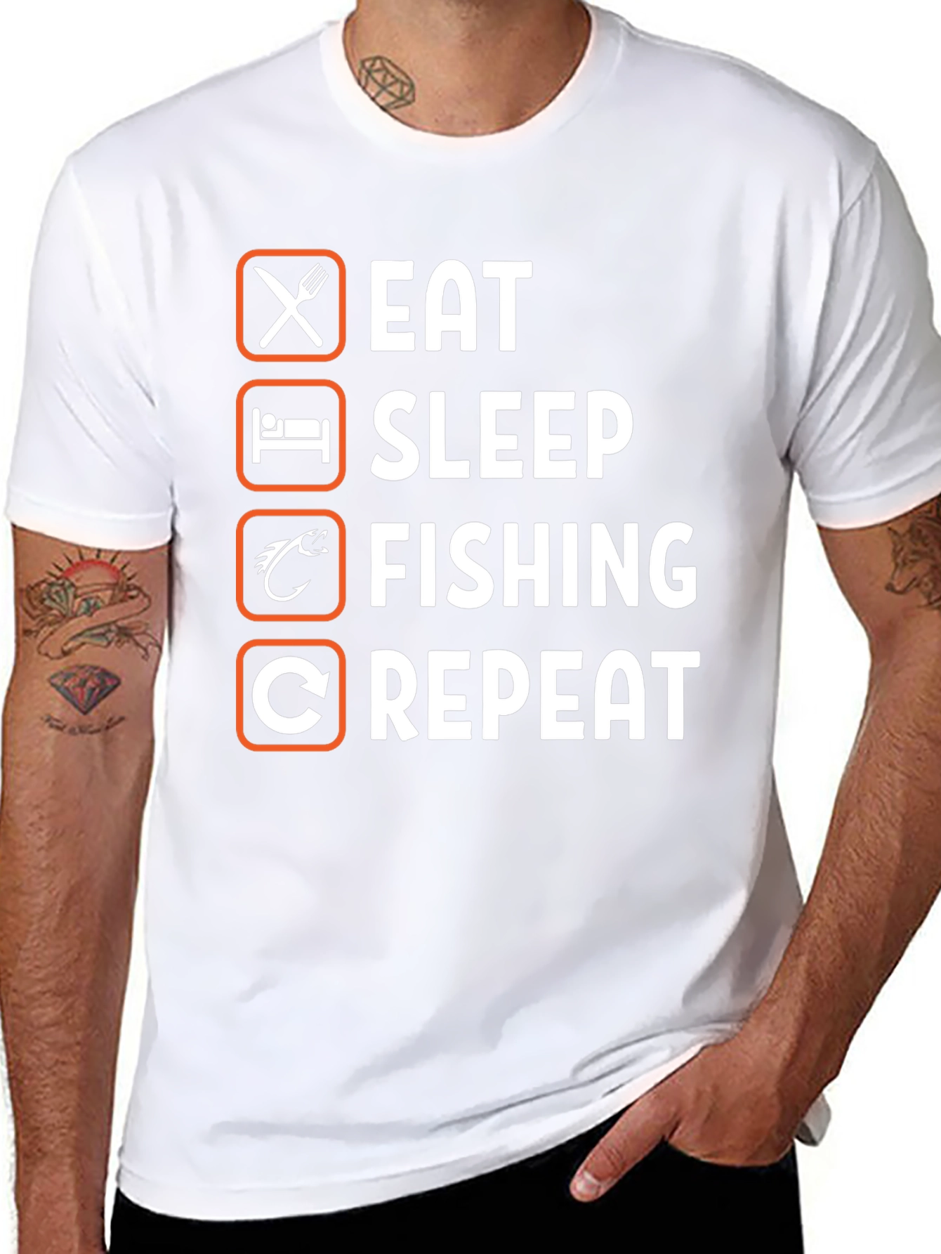Eat Sleep Fishing Repeat T-Shirt Angler Gift