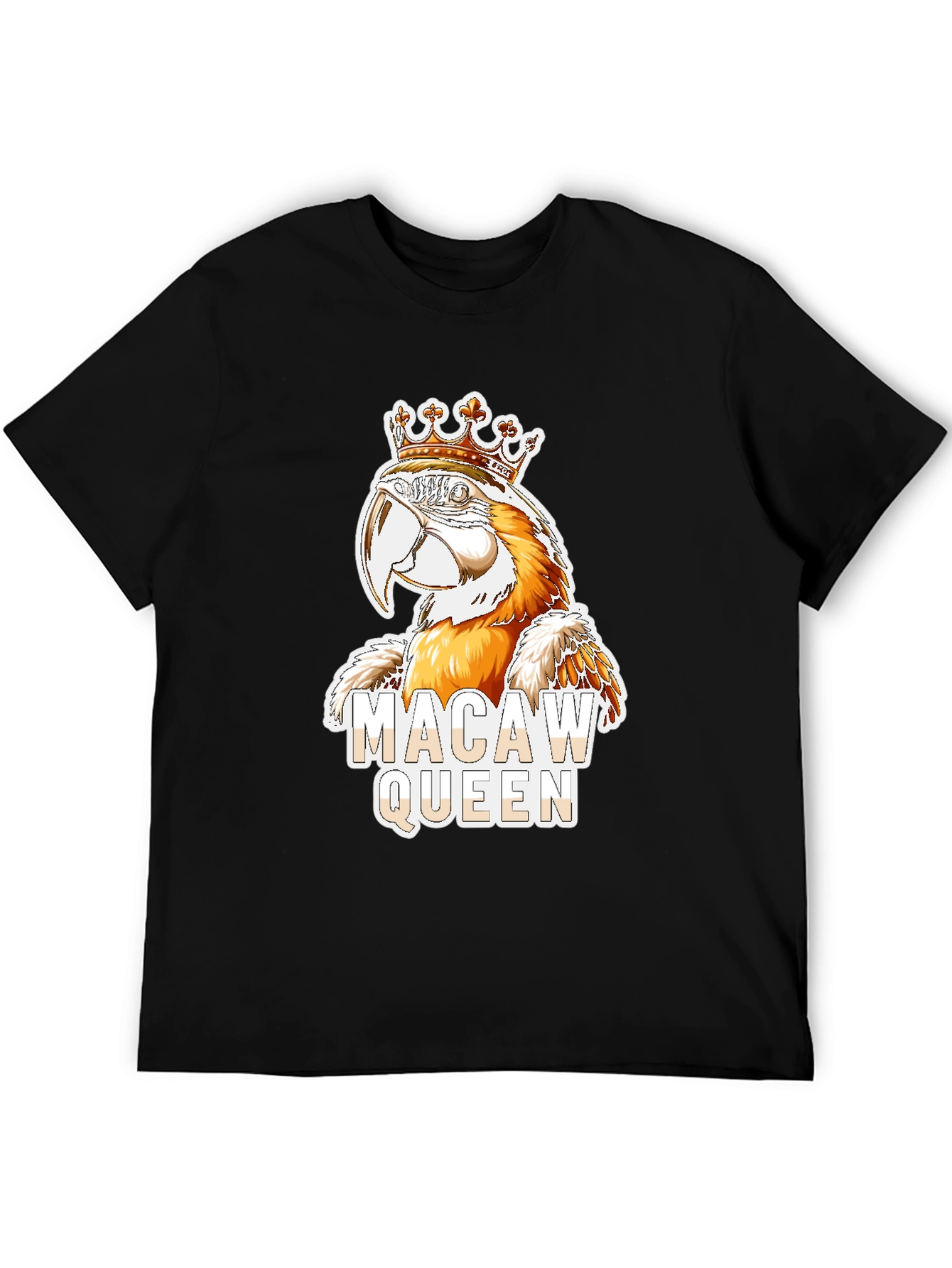 Macaw Queen Graphic T-Shirt - Parrot Lover Tee