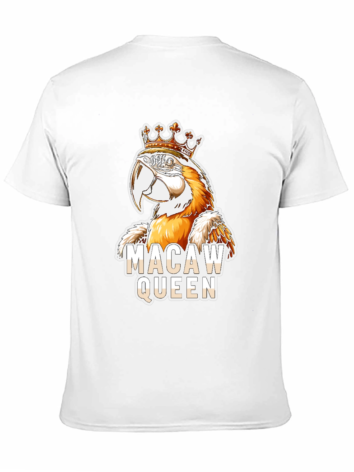 Macaw Queen Graphic T-Shirt - Parrot Lover Tee