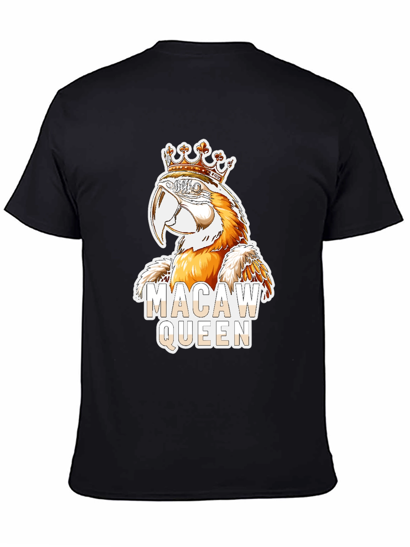 Macaw Queen Graphic T-Shirt - Parrot Lover Tee