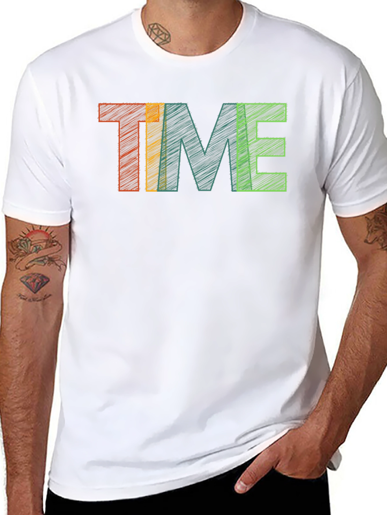 Retro Time Graphic Tee - Black