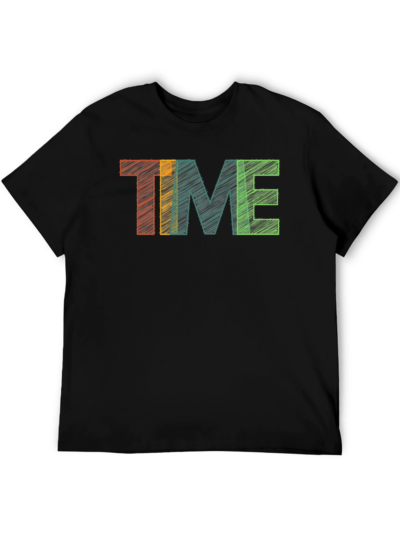Retro Time Graphic Tee - Black