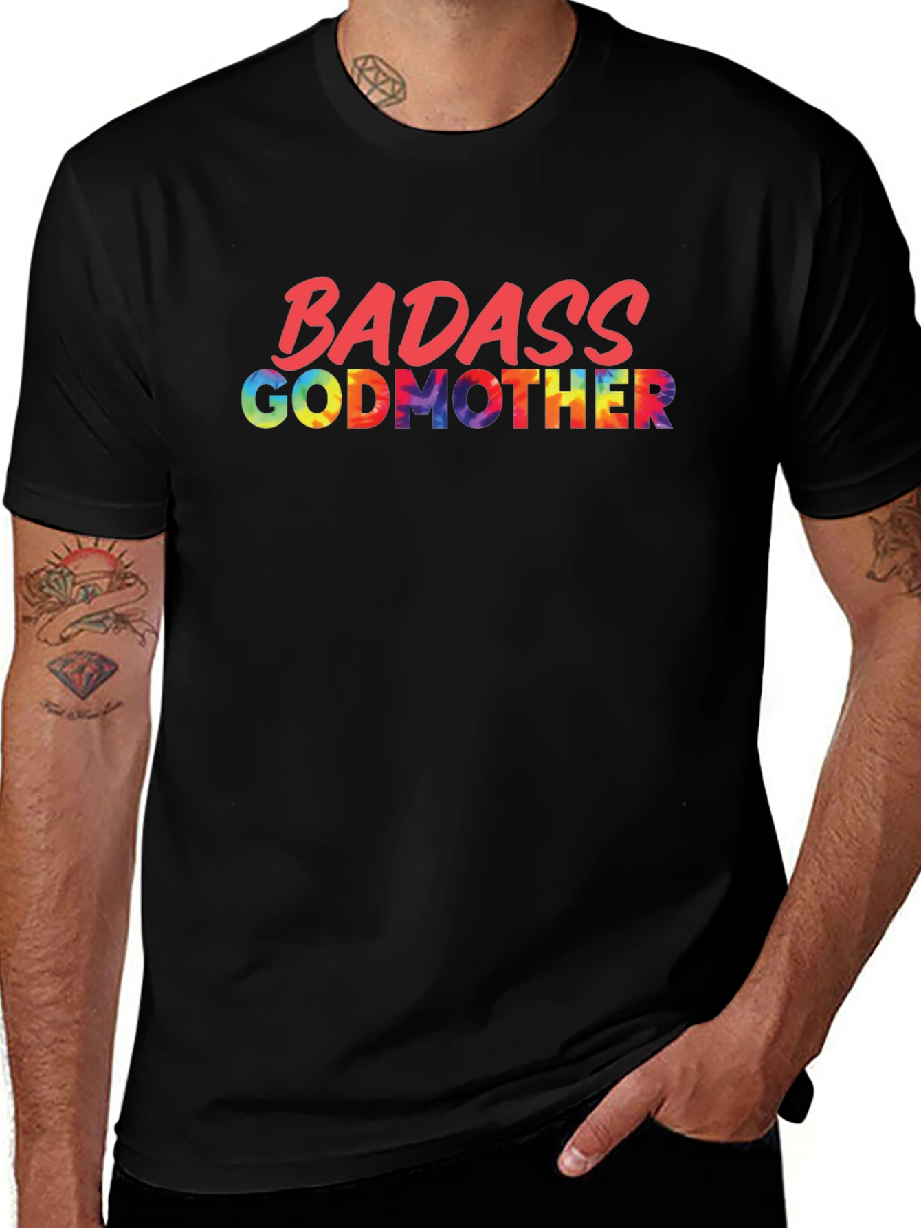 Badass Godmother Graphic Tee - Stylish Black Shirt