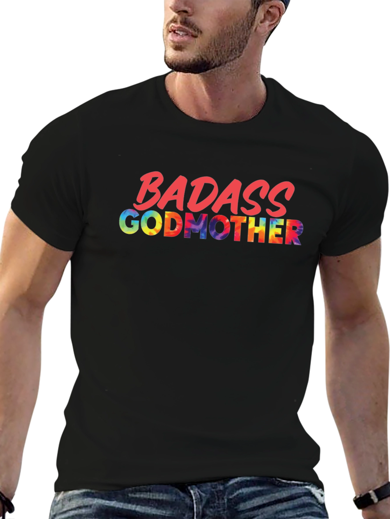 Badass Godmother Graphic Tee - Stylish Black Shirt