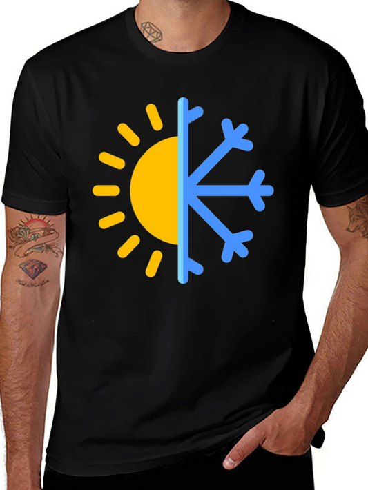 Hot & Cold Weather Graphic Tee - Black Unisex T-Shirt