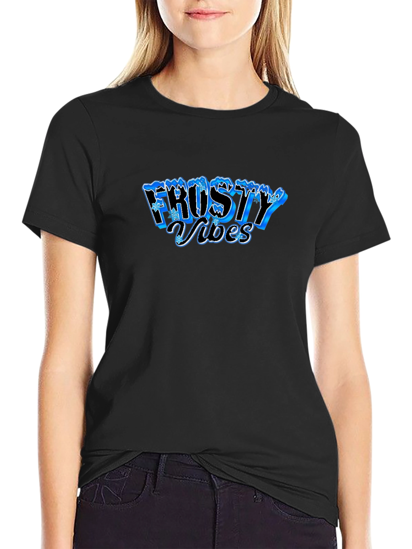 Frosty Vibes Black T-Shirt